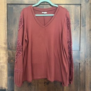 Lace detail blouse